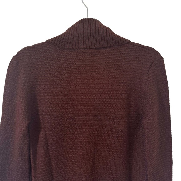 NWT Bonalla Ilian 100% Cashllama Open Ribbed Cardigan in "Dark Brown" Size Small - Picture 10 of 12